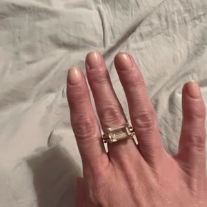 David Yurman morganite ring with diamonds